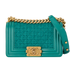 Tweed Small Boy Flap, &pound;1,700, Handbags, Green, Fabric/Leather, Front view